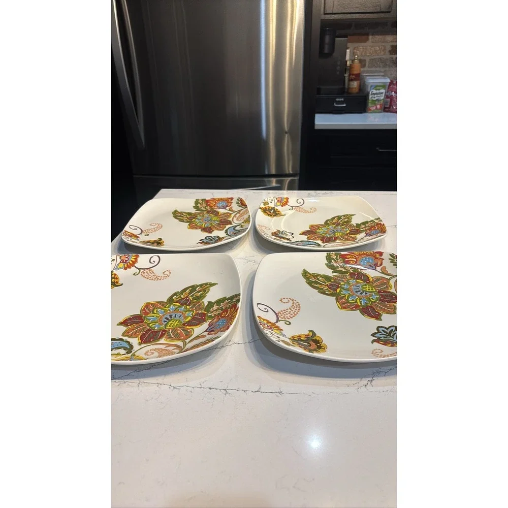 Better Homes & Gardens Floral Dinner Plates - Stoneware, Multicolor